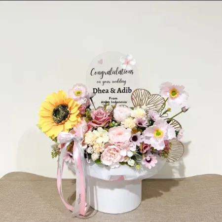 Bloom Box Akrilik Ucapan Wedding Sindang Jaya
